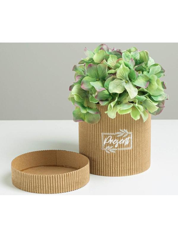 Шляпная коробка из микрогофры «Present», 12 х 12 см