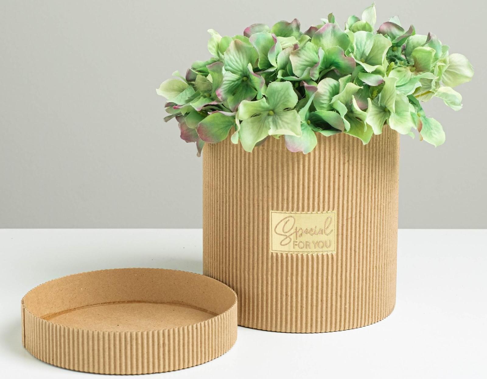 Шляпная коробка из микрогофры «Special for you», 15 х 15 см