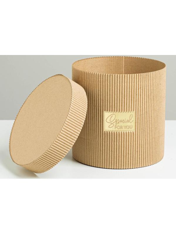 Шляпная коробка из микрогофры «Special for you», 15 х 15 см