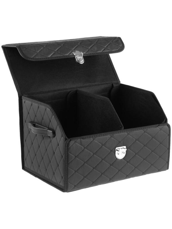 Саквояж в багажник автомобильный, 45 х 32 х 30 см, экокожа, с замком