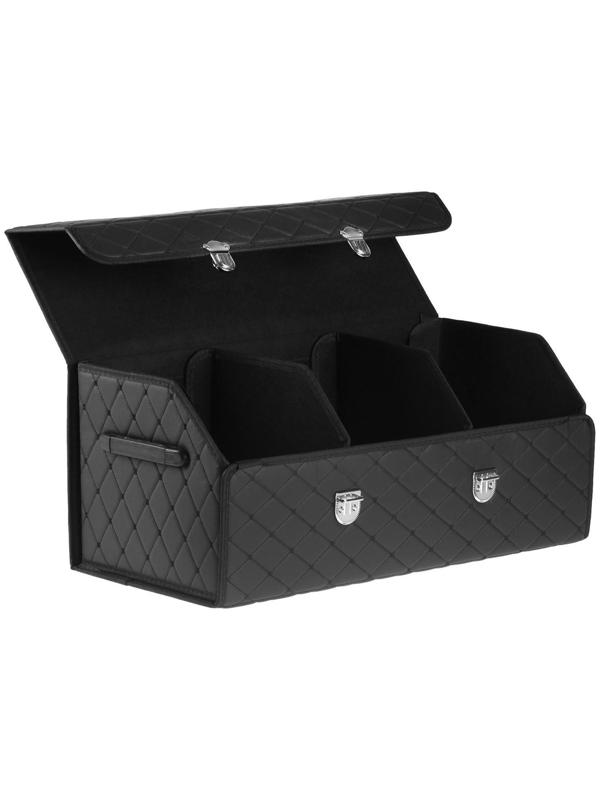 Саквояж в багажник автомобильный, 68 х 32 х 30 см, экокожа, с замком