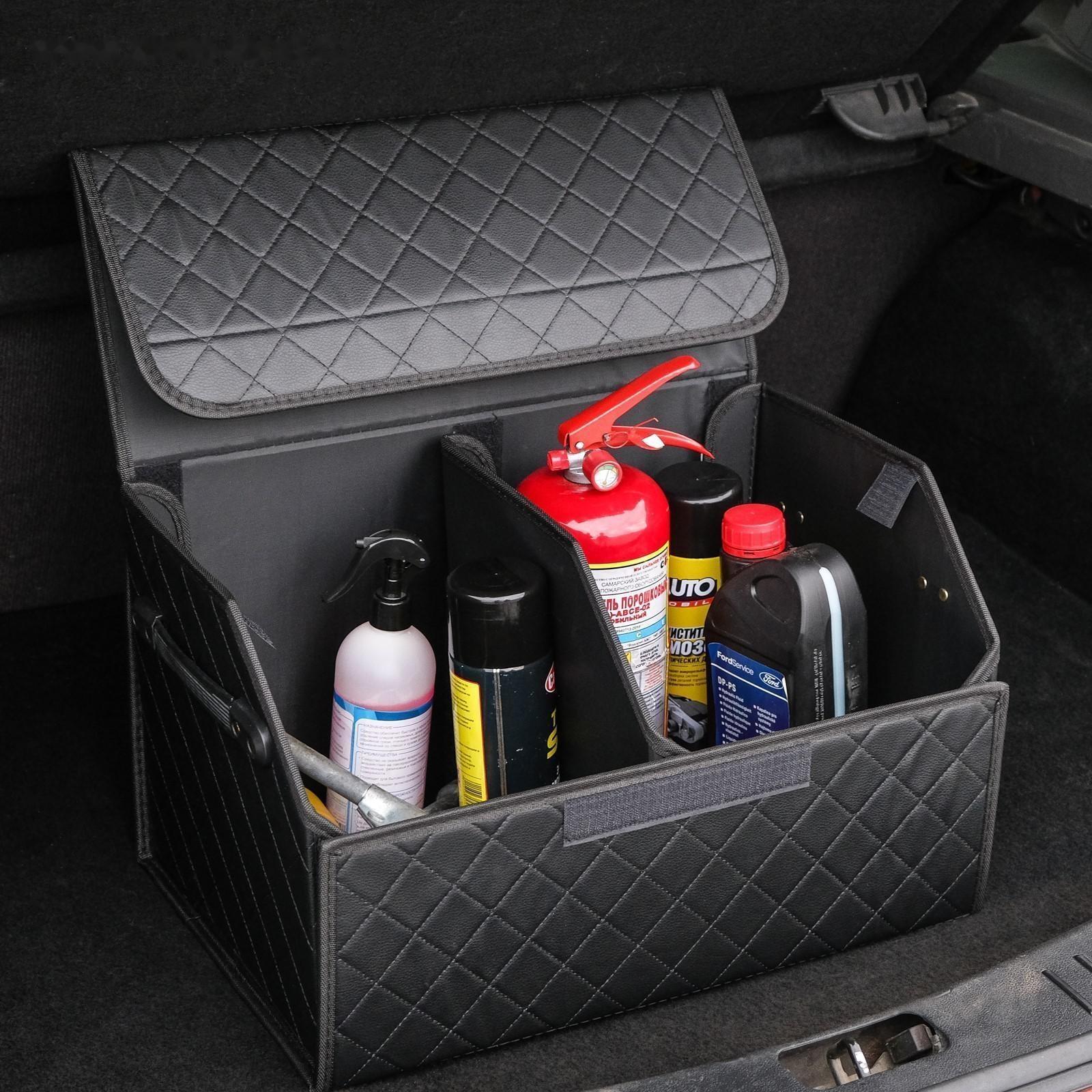 Саквояж в багажник автомобильный HT-089, 48х30х28 см, экокожа