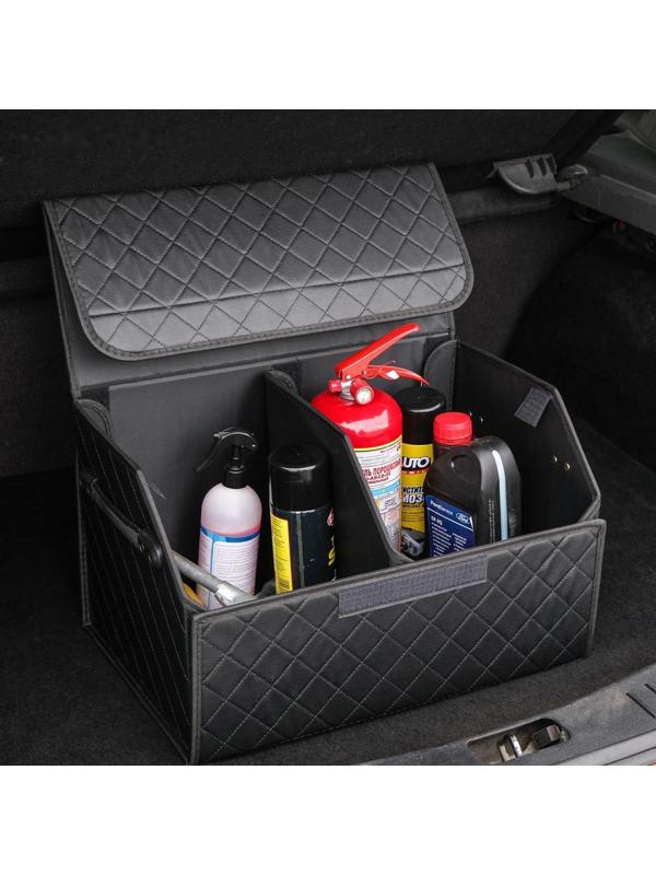 Саквояж в багажник автомобильный HT-089, 48х30х28 см, экокожа