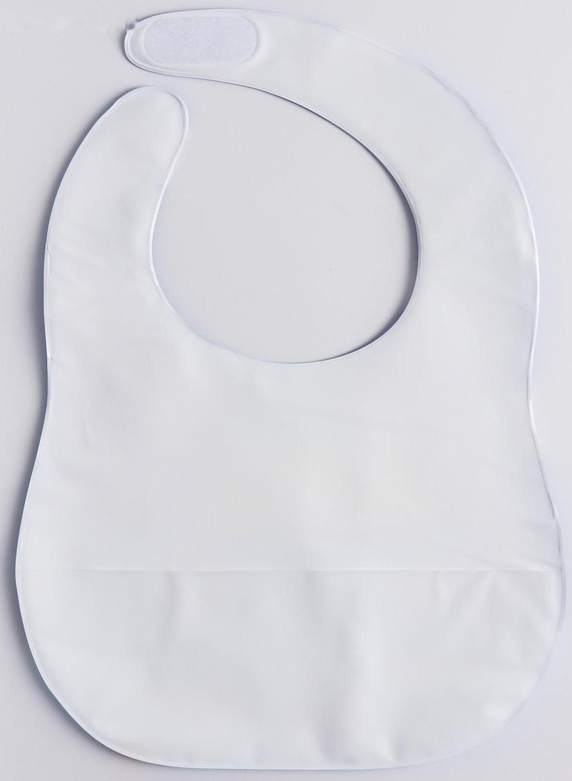 Нагрудник для кормления «Кораблик» непромокаемый на липучке, с карманом, мягкий