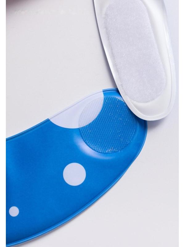 Нагрудник для кормления «Кораблик» непромокаемый на липучке, с карманом, мягкий