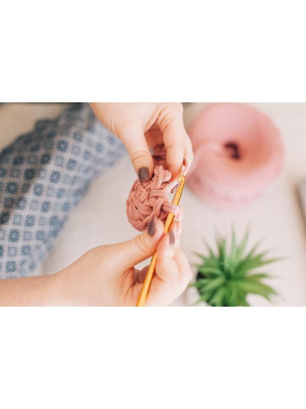 Крючок для вязания, двусторонний, d = 6/7 мм, 13 см, цвет золотой