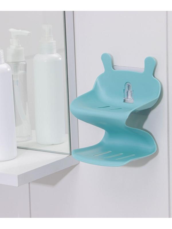 Держатель для ванных принадлежностей на липучке «Волна», 12×11×14 см, цвет МИКС