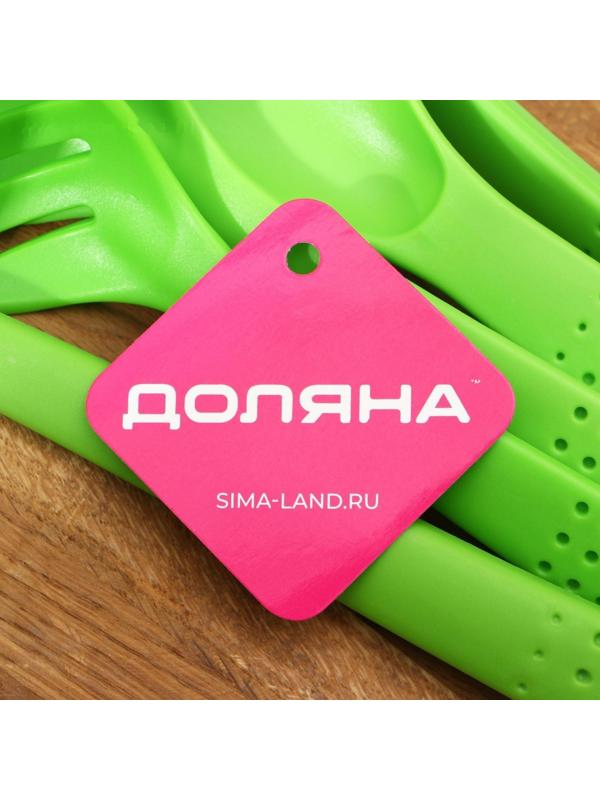 Набор кухонных принадлежностей Доляна «Точки», 5 предметов, цвет зеленый