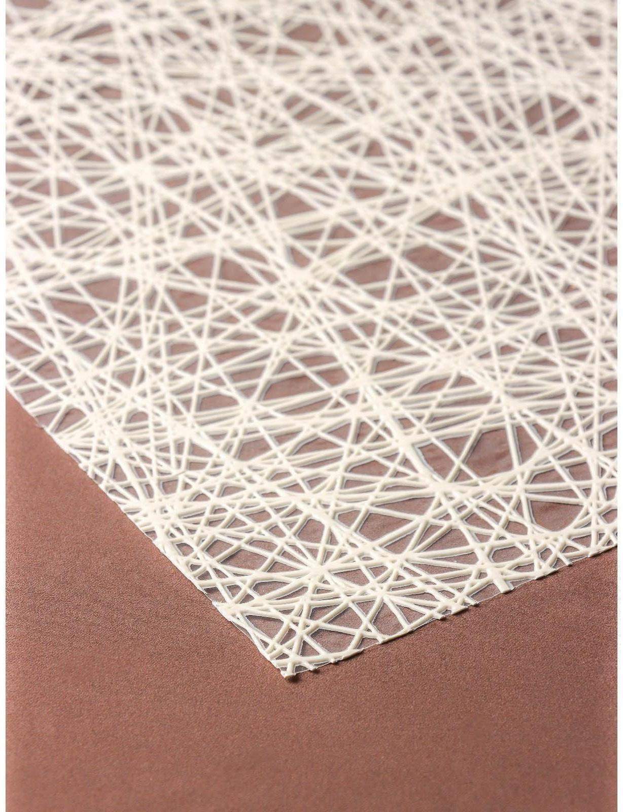 Салфетка ажурная для стола «Путаница», 45×30 см, цвет бежевый