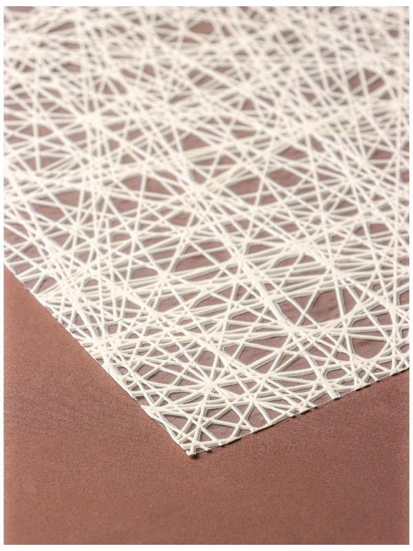 Салфетка ажурная для стола «Путаница», 45×30 см, цвет бежевый