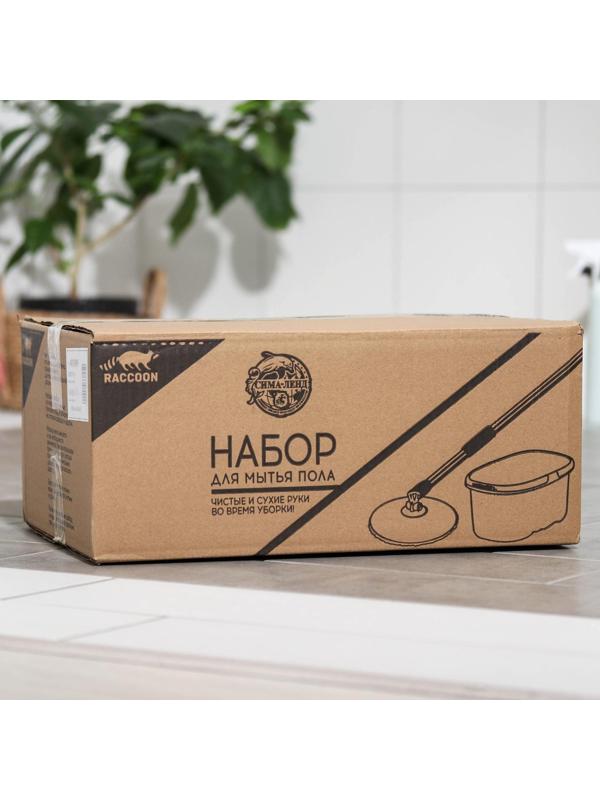 Швабра с отжимом и ведро Raccoon, 13,5 л