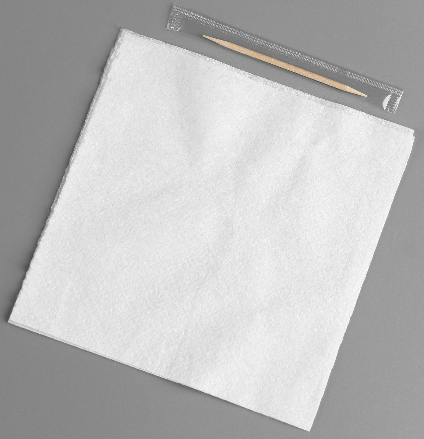 Набор одноразовой посуды «Вилка, нож, салф.бум., зубочистка»