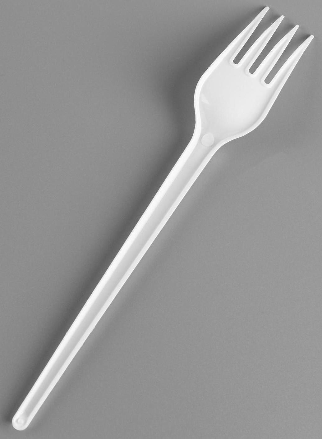 Вилка одноразовая столовая «Белая»