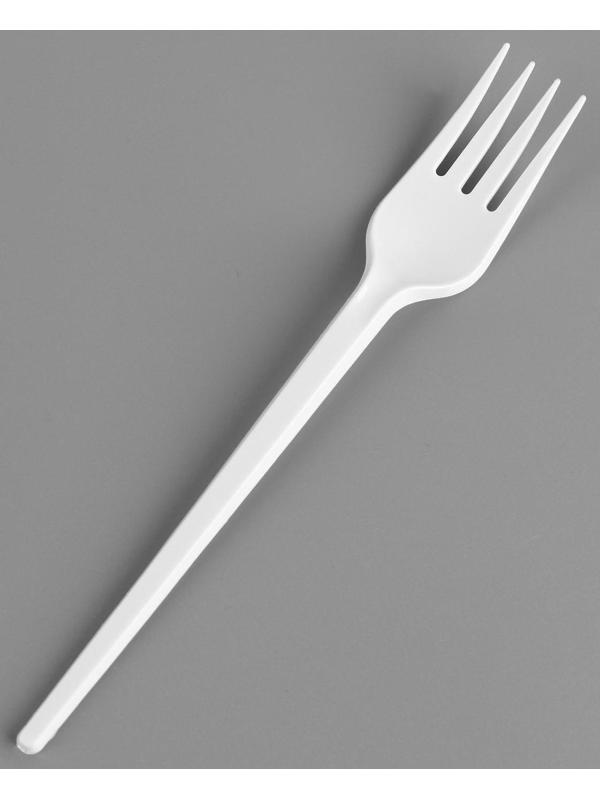Вилка одноразовая столовая «Белая»
