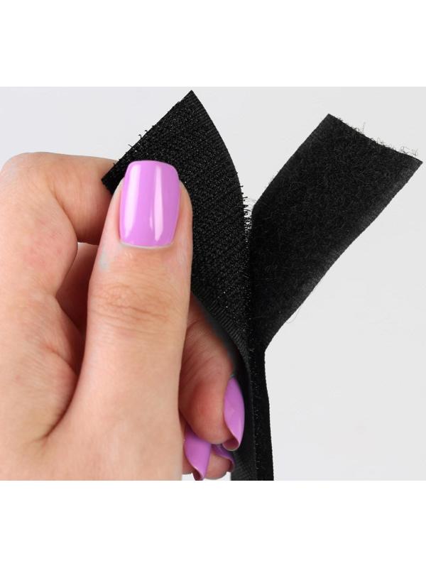 Липучка, 30 мм × 25 ± 1 м, цвет чёрный