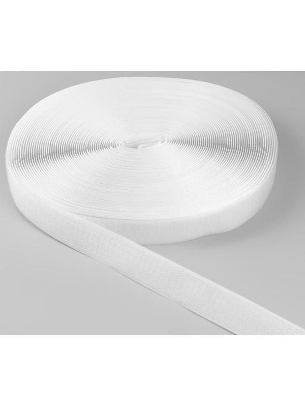 Липучка, 30 мм × 25 ± 1 м, цвет белый