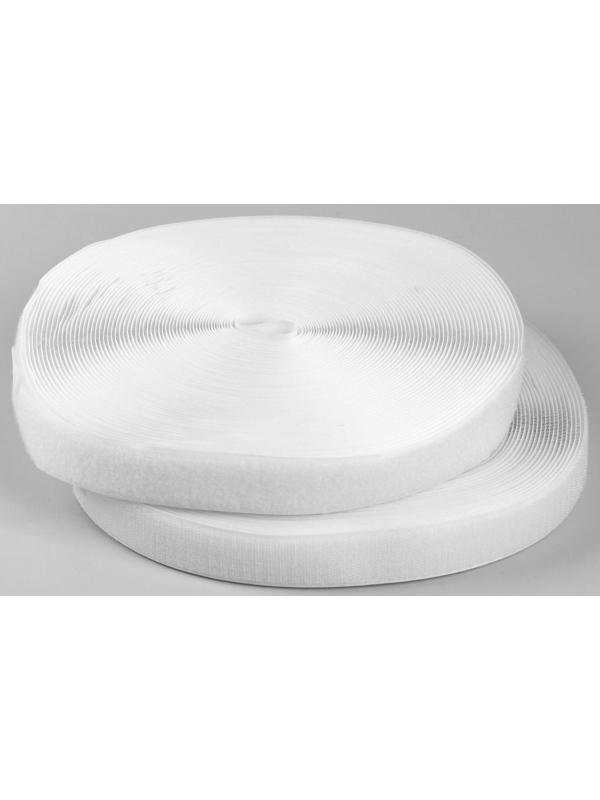 Липучка, 30 мм × 25 ± 1 м, цвет белый