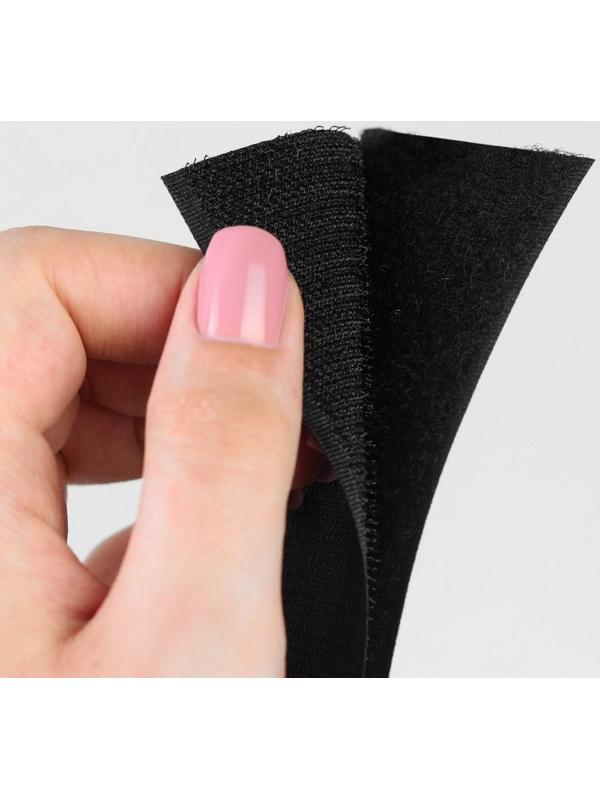 Липучка, 50 мм × 25 ± 1 м, цвет чёрный