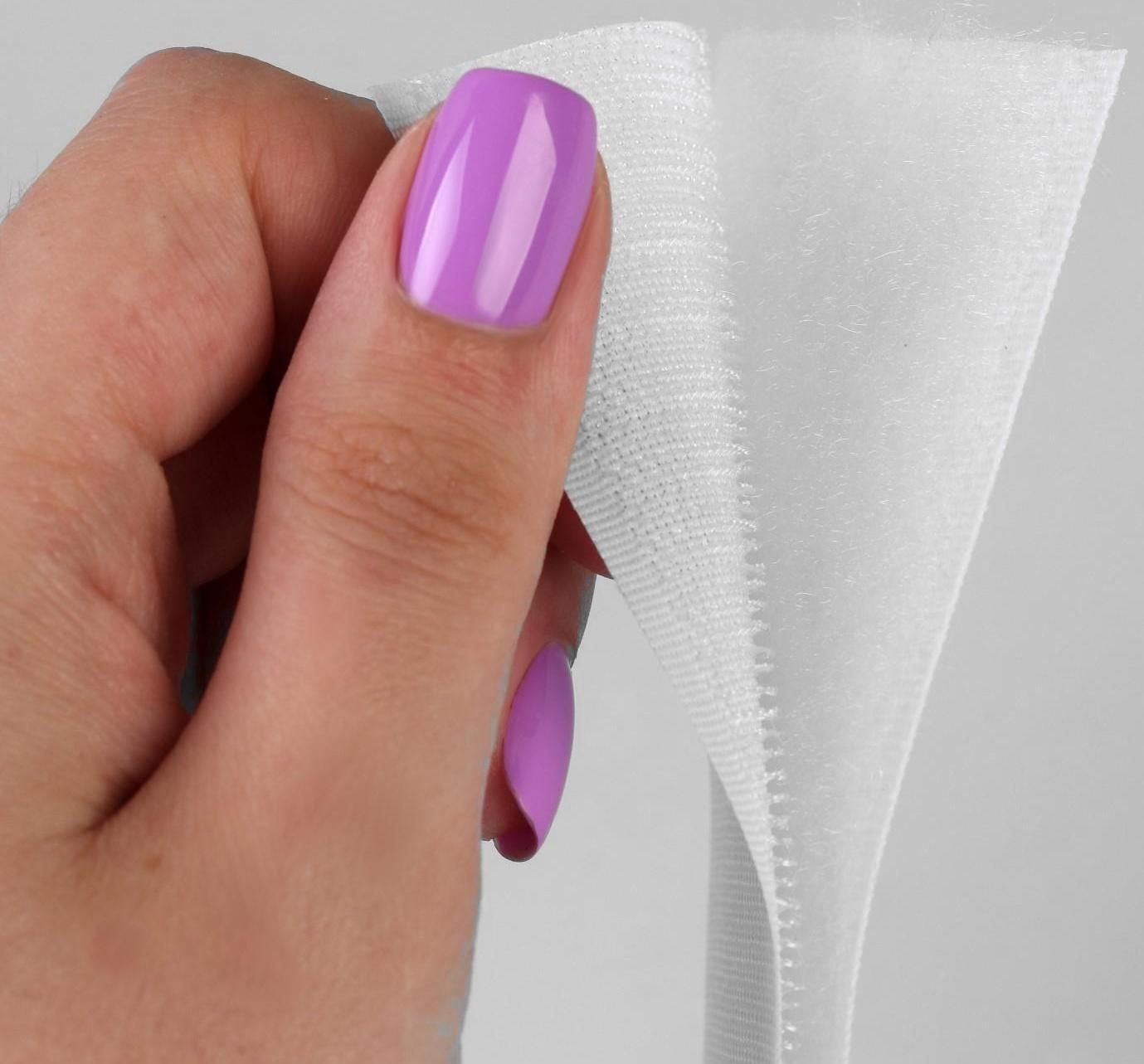 Липучка, 50 мм × 25 ± 1 м, цвет белый