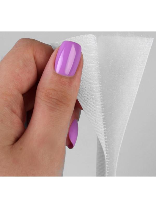 Липучка, 50 мм × 25 ± 1 м, цвет белый