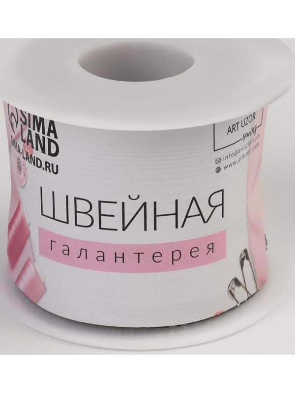 Стразы термоклеевые, ширина - 7 мм, 4,5 ± 0,5 м, цвет серебряный