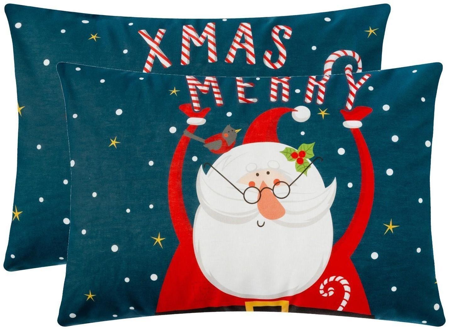Комплект наволочек Этель Merry Xmas 50х70 см - 2 шт, 100% хлопок, бязь