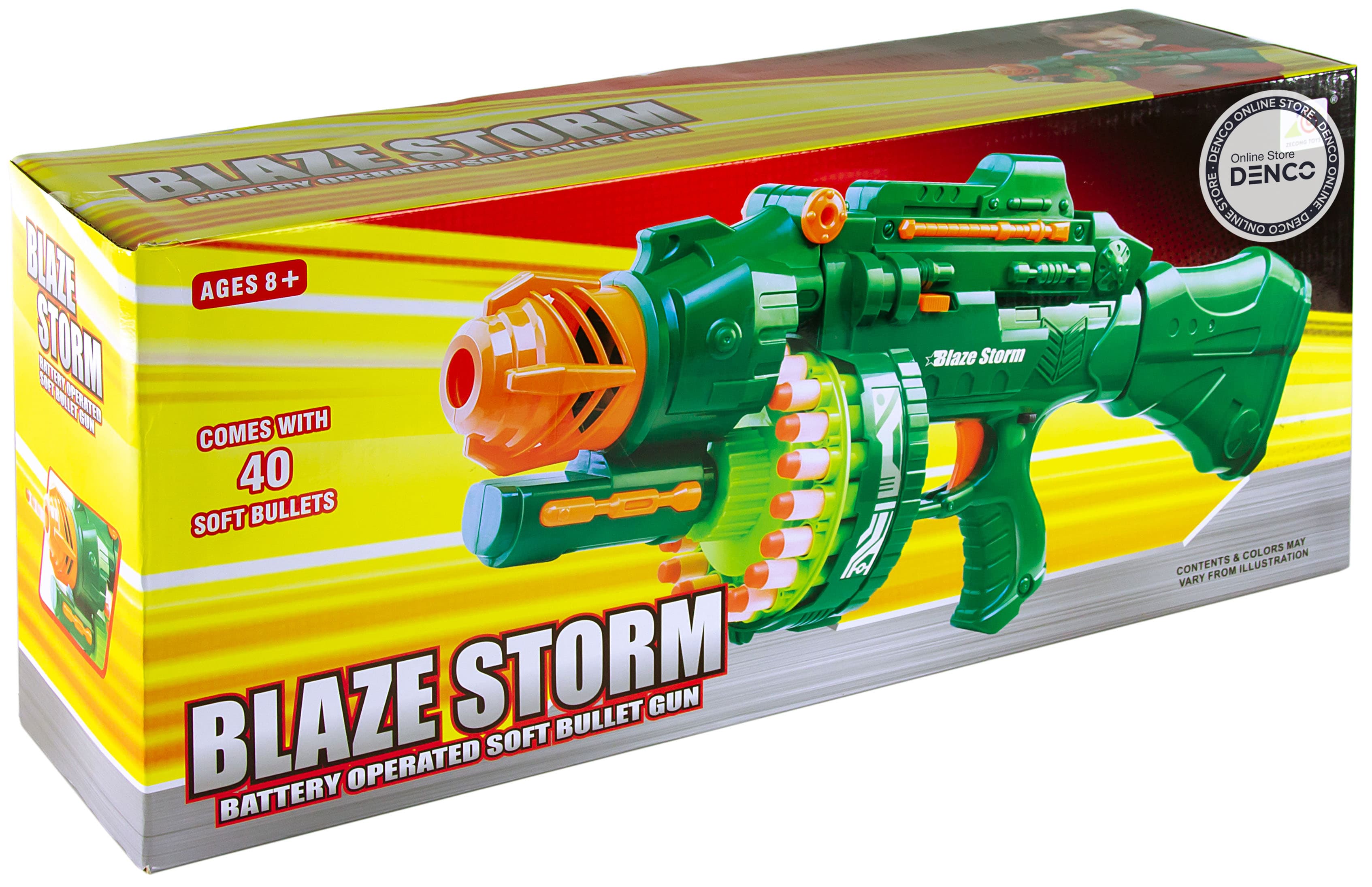 Пулемёт-бластер «Blaze Storm» с мягкими пулями 40 шт. / 7002