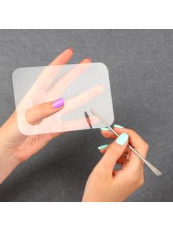 Палитра для смешивания лаков, 10 × 15 см, с шабером 15 см, цвет прозрачный глянцевый