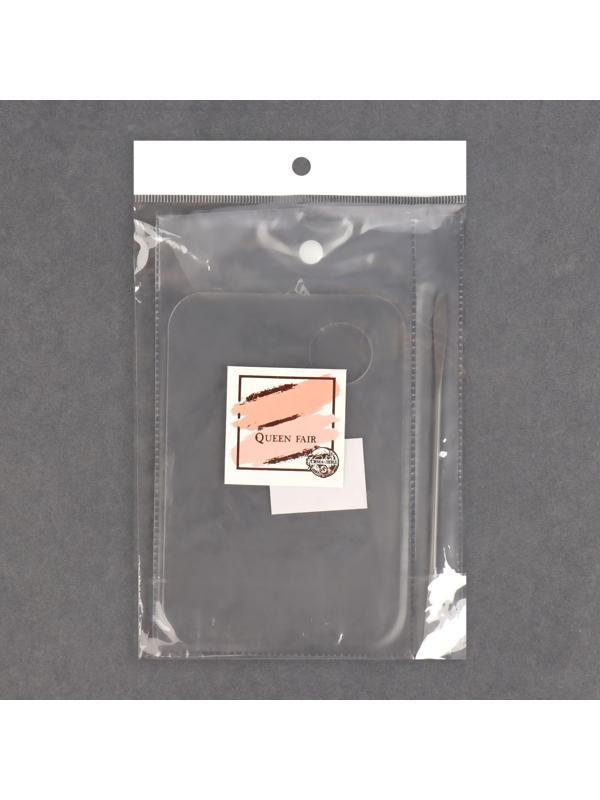 Палитра для смешивания лаков, 10 × 15 см, с шабером 15 см, цвет прозрачный глянцевый