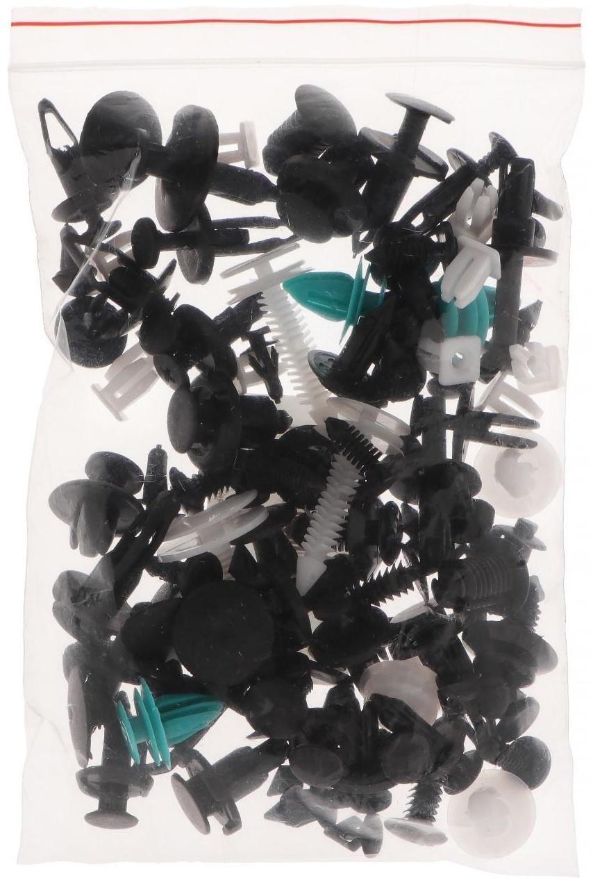 Клипсы и пистоны крепежные, набор 100 шт