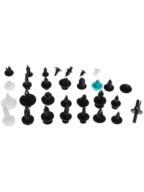 Клипсы и пистоны крепежные, набор 100 шт