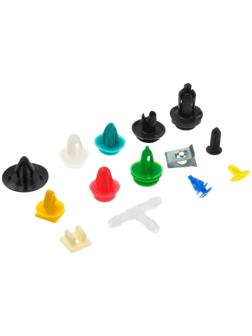 Клипсы и пистоны крепежные, набор 50 шт