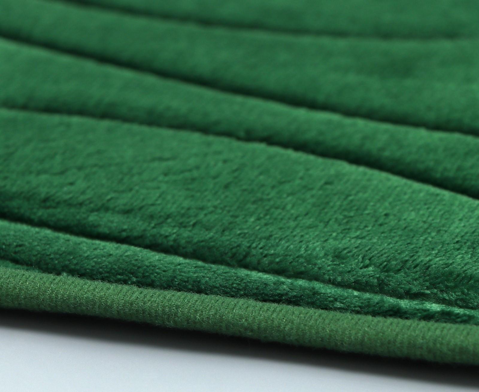 Набор ковриков для ванной и туалета Доляна «Водоросли», 2 шт: 40×50, 50×80 см, цвет зелёный