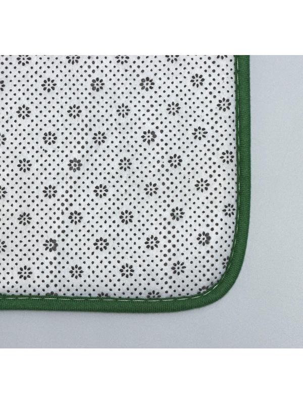 Набор ковриков для ванной и туалета Доляна «Водоросли», 2 шт: 40×50, 50×80 см, цвет зелёный