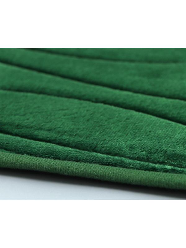 Набор ковриков для ванной и туалета Доляна «Водоросли», 2 шт: 40×50, 50×80 см, цвет зелёный