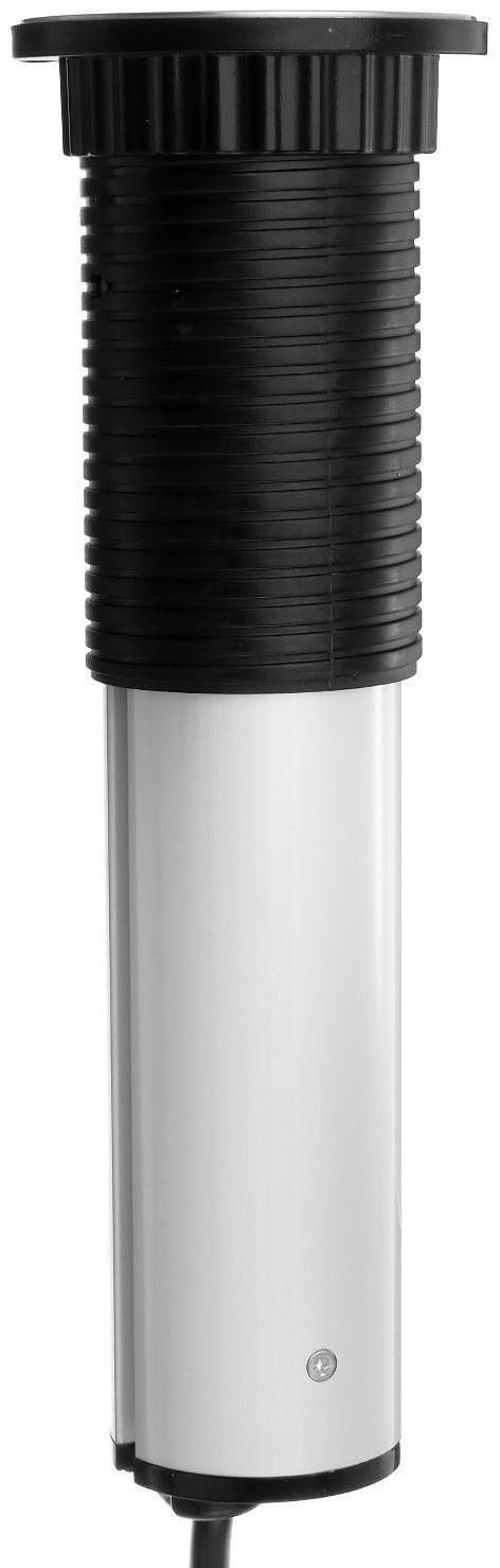 Розетка выдвижная, Luazon, 16 А, трёхместная, в стол, цвет серебро