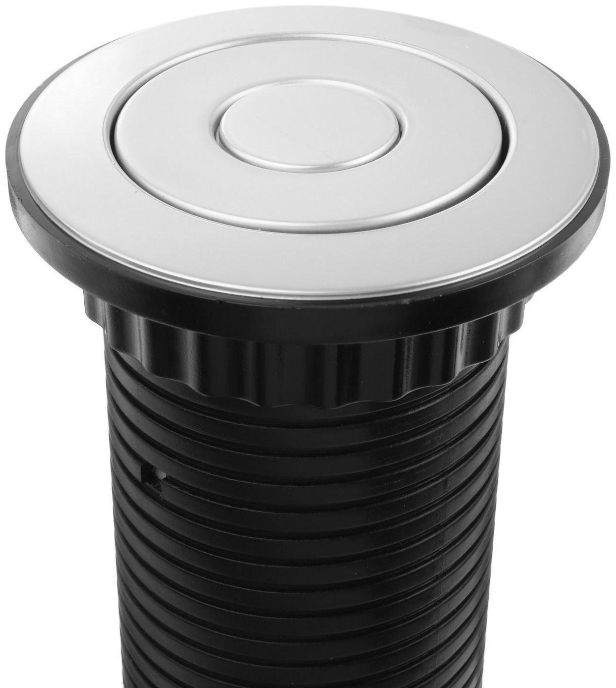 Розетка выдвижная, Luazon, 16 А, трёхместная, в стол, цвет серебро