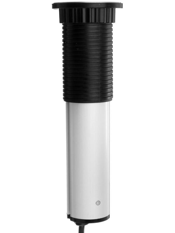 Розетка выдвижная, Luazon, 16 А, трёхместная, в стол, цвет серебро