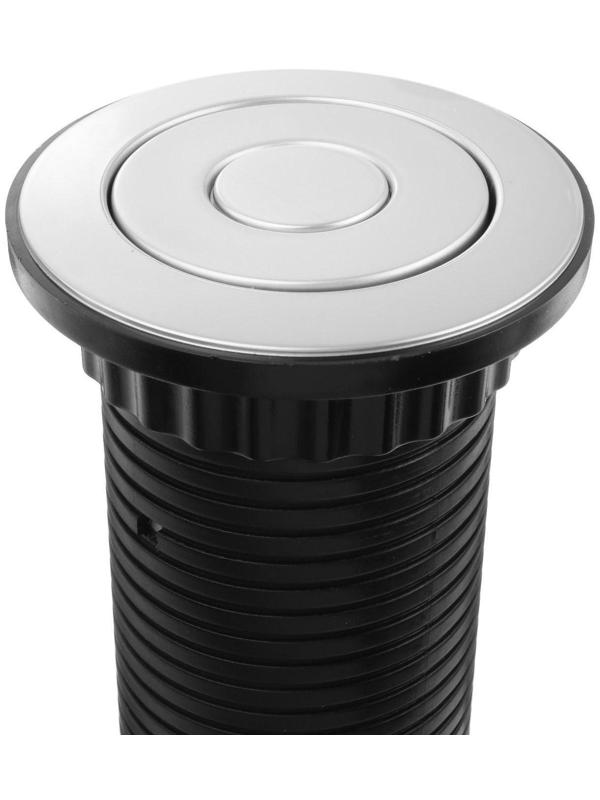 Розетка выдвижная, Luazon, 16 А, трёхместная, в стол, цвет серебро