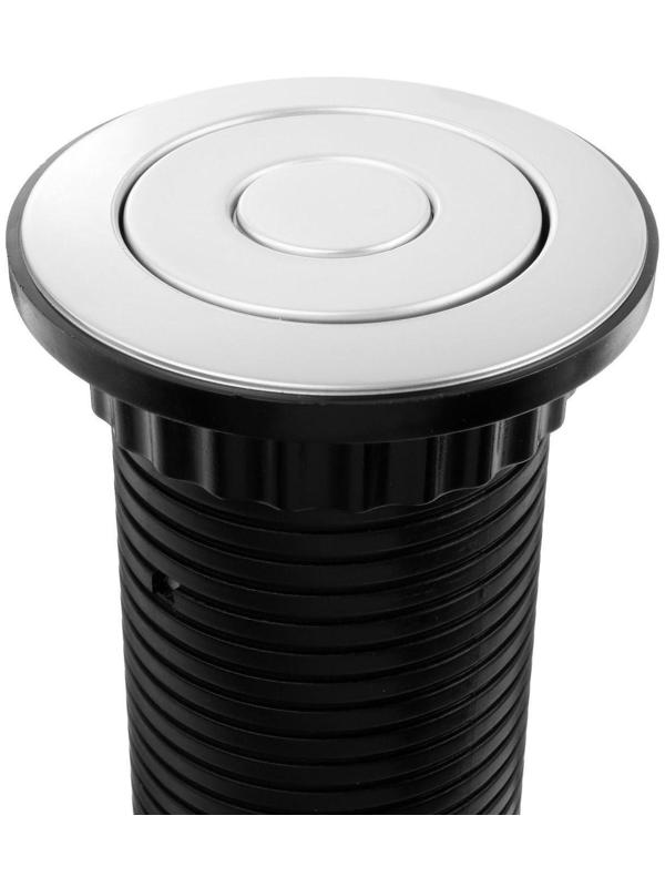 Розетка выдвижная, Luazon, 16 А, трёхместная, в стол, 2xUSB, 2.1 A, цвет серебро