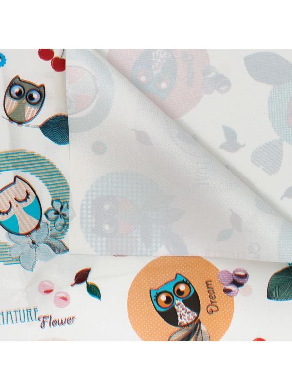 Клеенка 50*70 см., арт. 0051, с рисунком «Совы», без окантовки, цвет МИКС