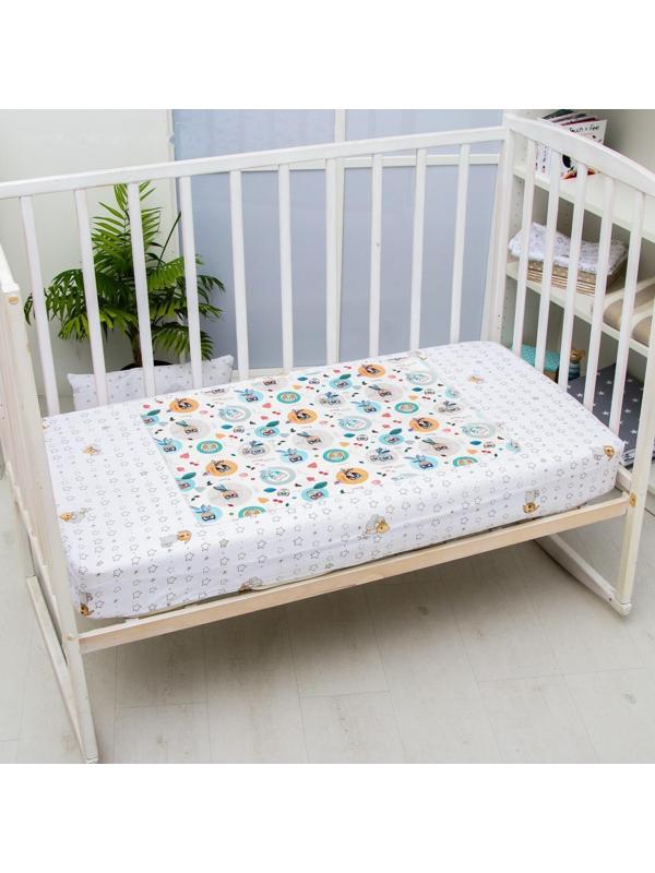 Клеенка 50*70 см., арт. 0051, с рисунком «Совы», без окантовки, цвет МИКС