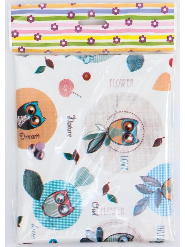 Клеенка 50*70 см., арт. 0051, с рисунком «Совы», без окантовки, цвет МИКС