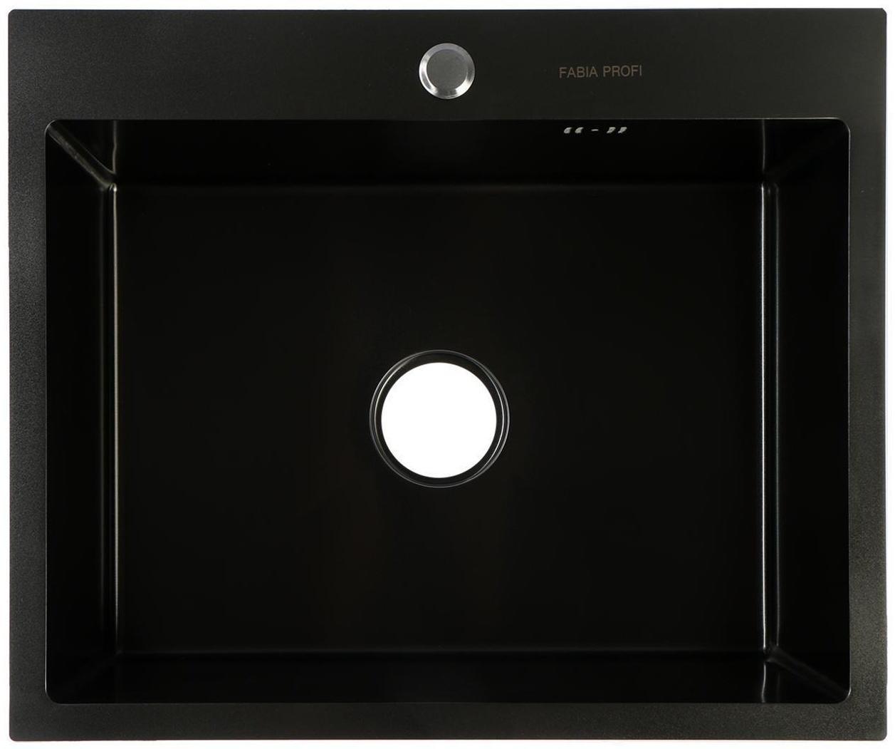Мойка FABIA PROFI, 60х50 см, графит, врезная, S = 3,0 и 0,8 мм, сифон с переливом + корзина