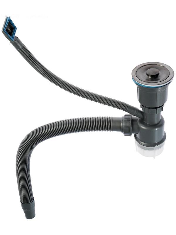 Мойка FABIA PROFI, 60х50 см, графит, врезная, S = 3,0 и 0,8 мм, сифон с переливом + корзина