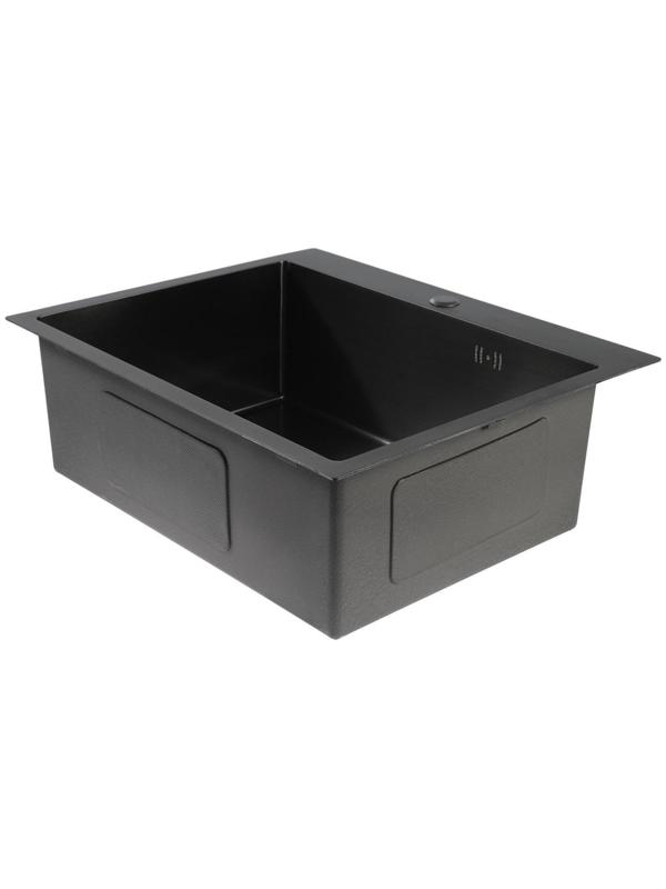 Мойка FABIA PROFI, 60х50 см, графит, врезная, S = 3,0 и 0,8 мм, сифон с переливом + корзина