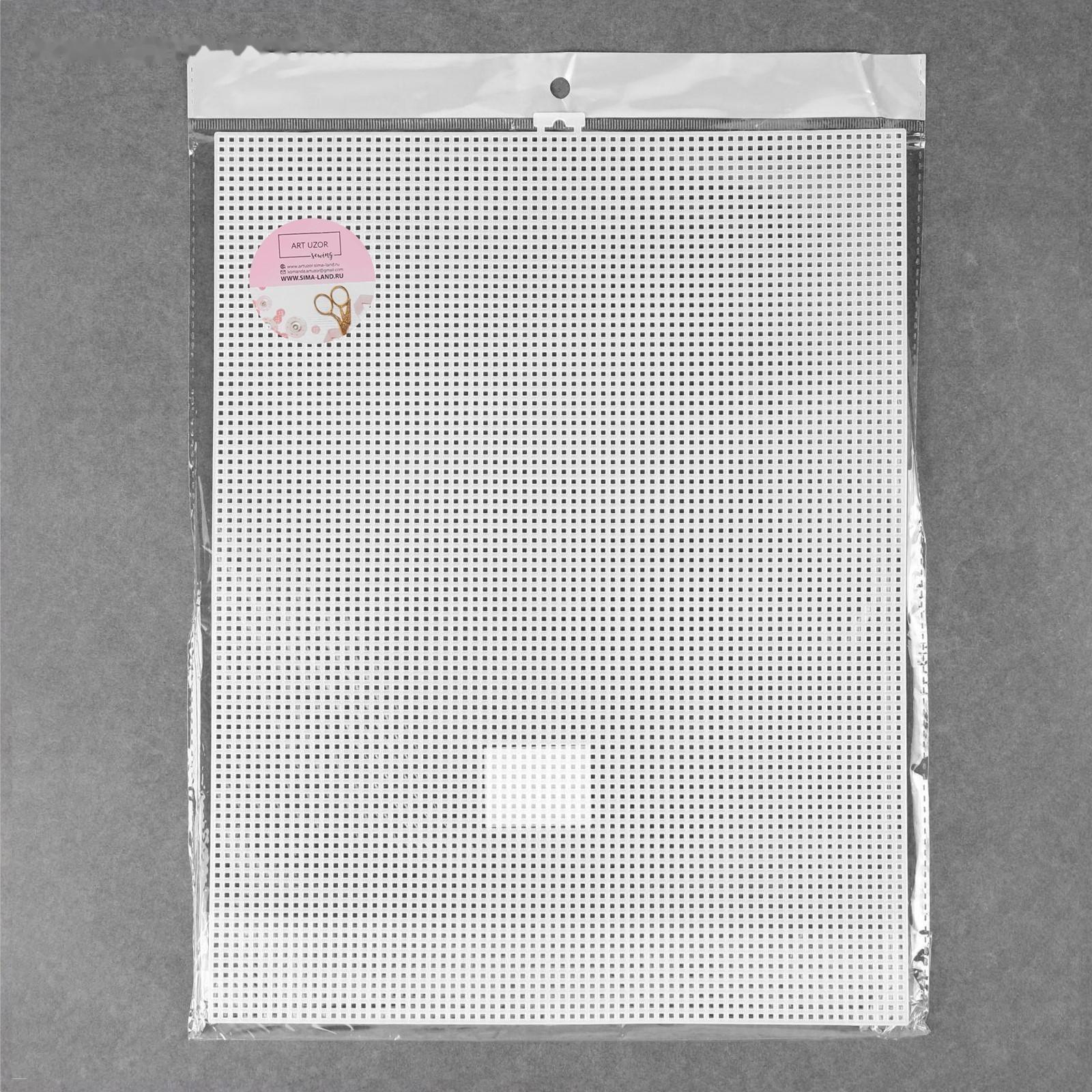 Канва для вышивания, 26 × 34 см, цвет белый