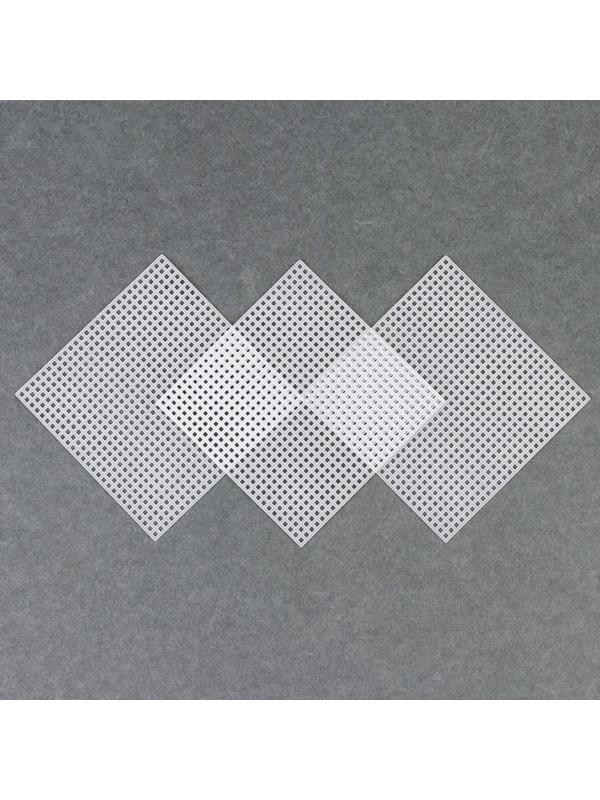 Канва для вышивания «Квадрат», 10,5 × 10,5 см, 3 шт, цвет белый