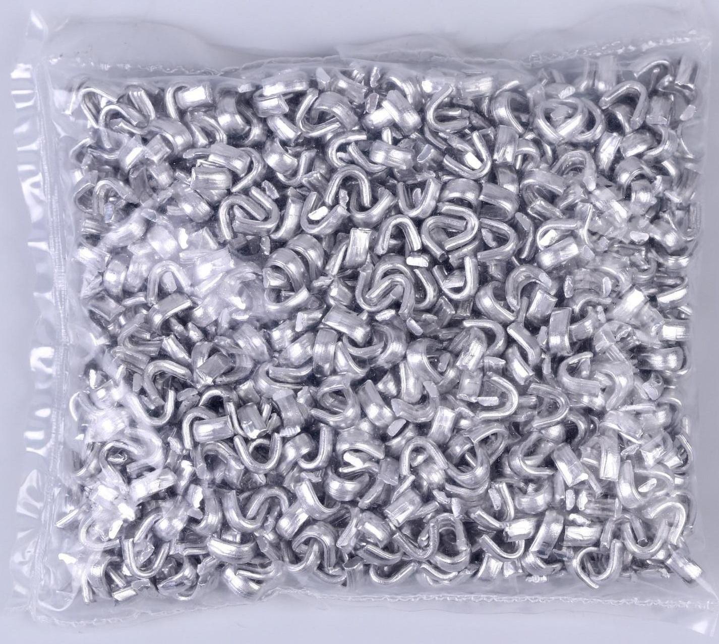 Верхний металлический ограничитель для молнии, №5, 1000 ± 20 шт, цвет серебряный