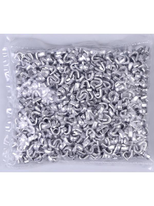 Верхний металлический ограничитель для молнии, №5, 1000 ± 20 шт, цвет серебряный